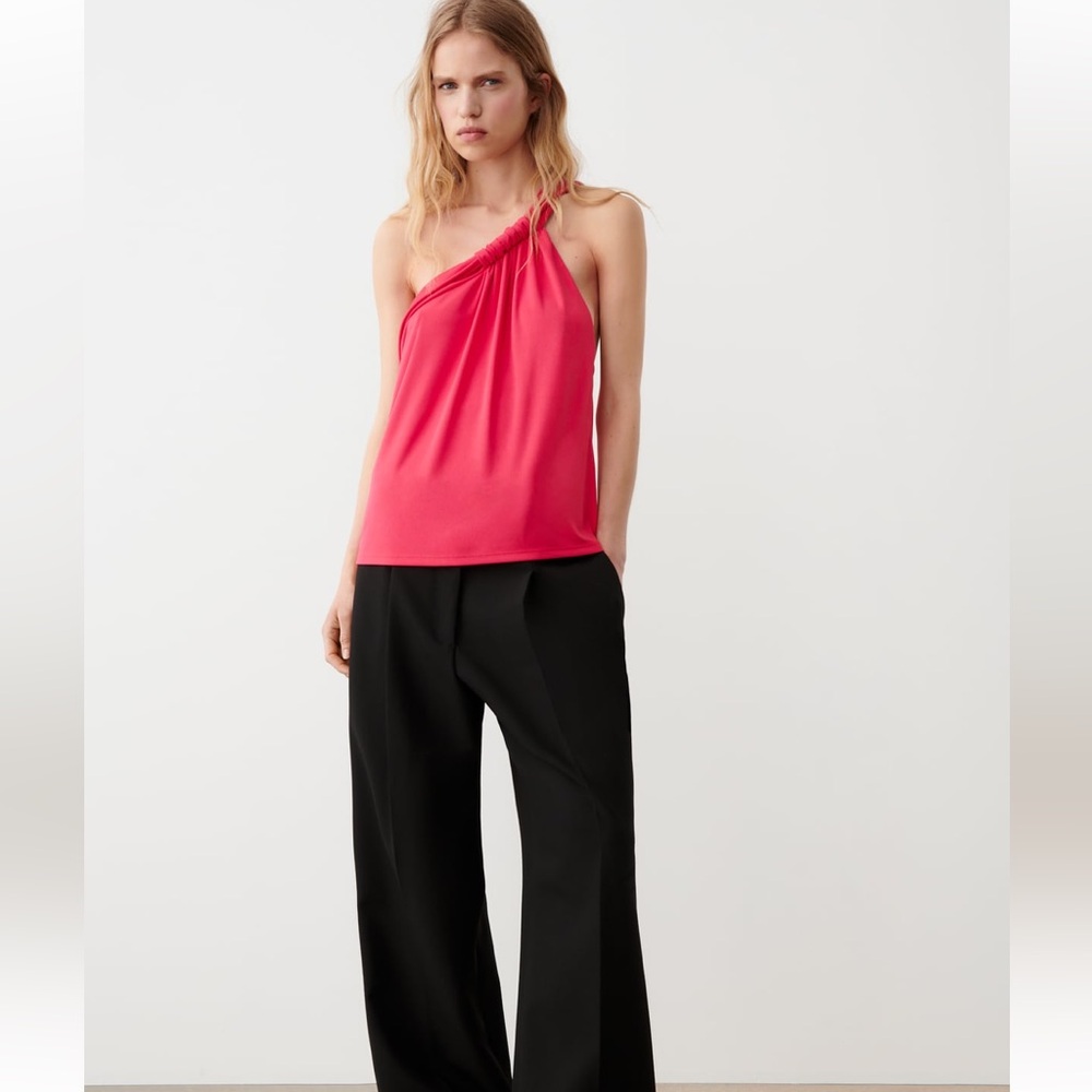 Zara Asymmetrical Top Fuchsia- Size S
